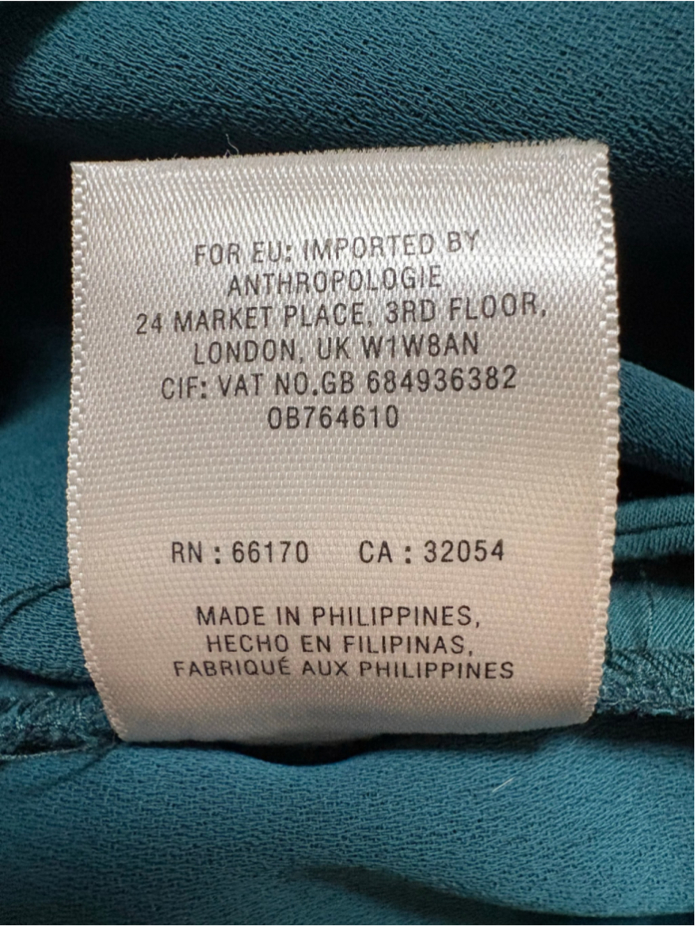 Anthropologie Maeve Seymour Tie-Waist Jumpsuit Deep Teal Size 6 - Picture 10 of 12
